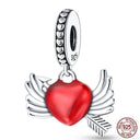 Charming Sterling Silver Red Heart Beads for Pandora Gifts