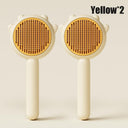 Pet Grooming Brush: Skin-friendly Massage Needles, Upgraded Cat Care  ourlum.com 2pcs Yellow  