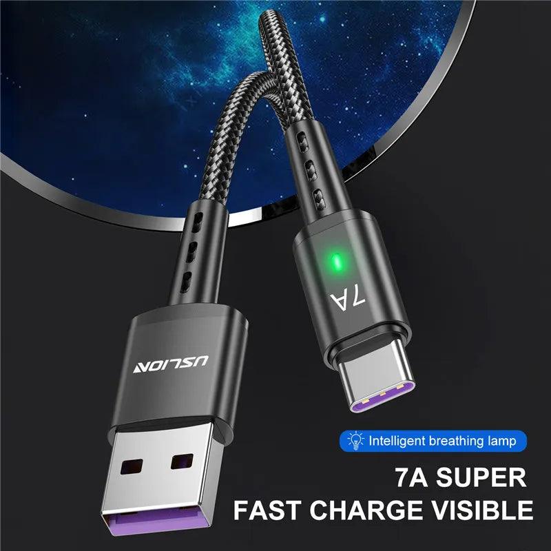 7A Fast USB C Cable for MacBook Xiaomi Samsung Huawei - Fast Charging Data Cord  ourlum.com   