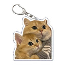 Happy Banana Cat Key Chain Quirky Pet Lover Gift