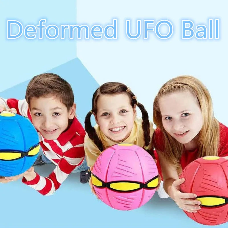 Kids Flat Throw Disc Ball Flying UFO Magic Balls with For Children's Toy Balls Boy Girl Outdoor Sports Toys Gift Flat Ball