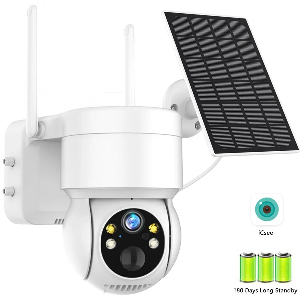 Solar WiFi PTZ Camera: Advanced Outdoor Security Cam with Long Battery Life  ourlum.com Camera NO Card israel 