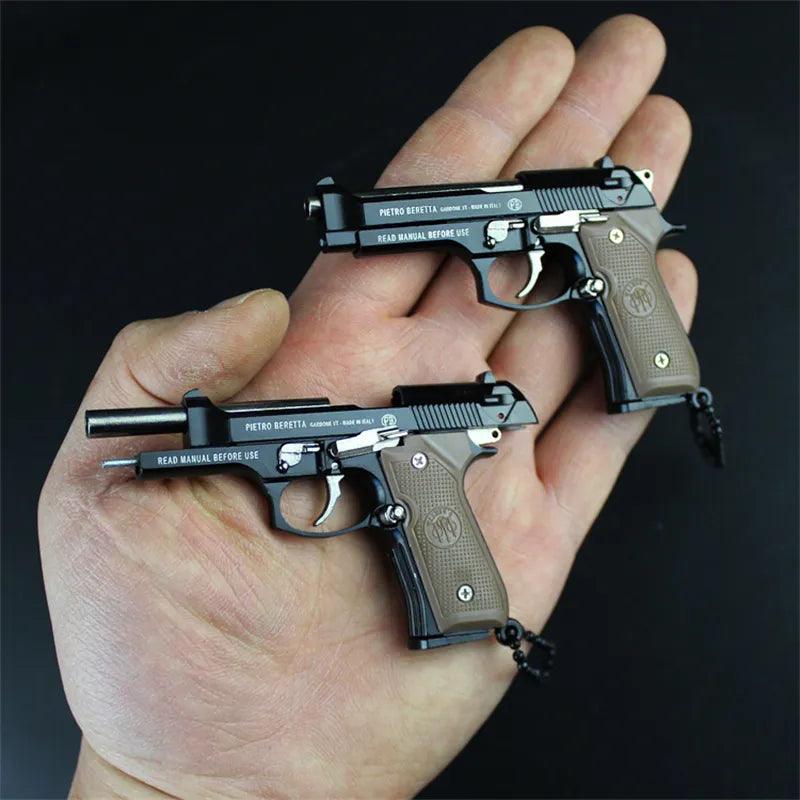 Beretta 92F Metal Keychain Toy Gun Miniature Pistol Collection Gift  ourlum.com   