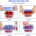 Silicone Stretch Lids - Reusable Airtight Food Covers