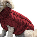 Cozy Knitted Pet Sweater: Stylish Winter Outfit for Small Dogs & Cats  ourlum.com Red XS 