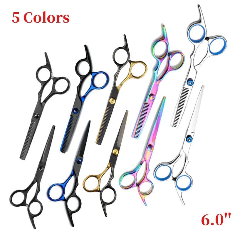 Hairdressing Scissors 6 Inch Hair Scissors Professional Hairdressing Scissors Cutting Thinning Scissors Barber Shear Accessories  ourlum.com   