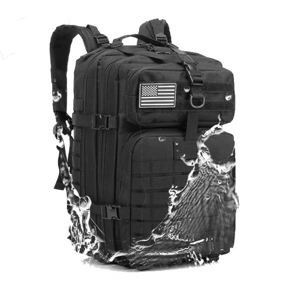 Durable 50L/30L Tactical Camo Backpack - Waterproof Molle Camping and Hiking Gear for Men