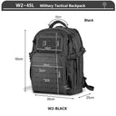 Tactical Backpack 3 Day Assault Pack Molle 38/45L Waterproof