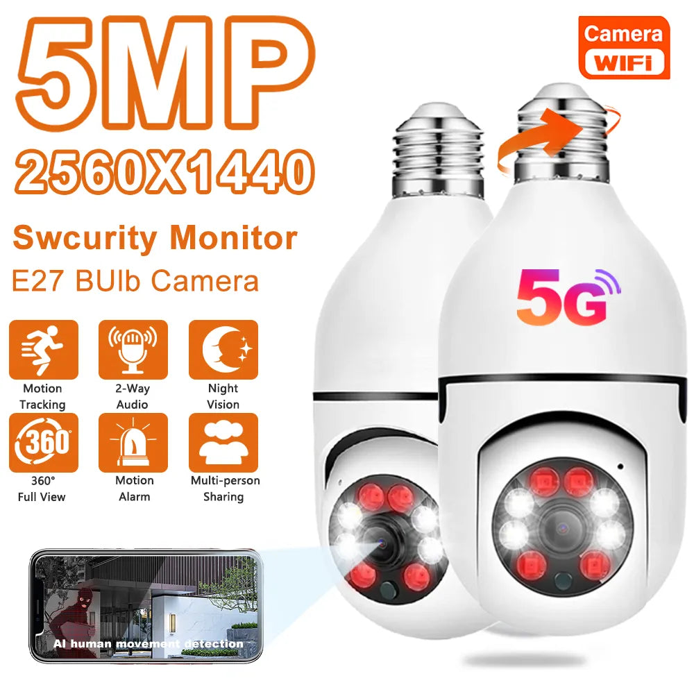 5G Smart Bulb Camera: Home Surveillance with Human Detection Technology  ourlum.com   