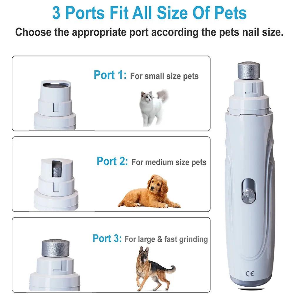 Electric Pet Nail Grinder: Safe & Quiet Grooming Solution for Dogs & Cats  ourlum.com   