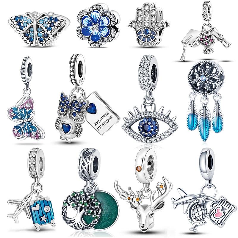 Enchanting Chameleon Firefly Butterfly Silver Charms for Pandora Bracelets  ourlum.com   
