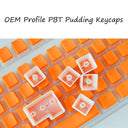 Enhanced Gaming Pudding Keycaps Dual-Color Backlit Set