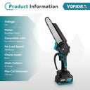 Yofidra 8 Inch Brushless Electric Chainsaw Cordless Rechargeable Woodworking Garden Pruning Saw Tool for Makita 18V Battery  ourlum.com   