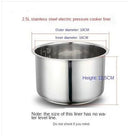 Versatile 304 Stainless Steel Pressure Cooker Inner Pot Non Stick Rice Liner 2L to 6L Sizes