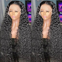 Luxe Deep Wave Brazilian Curly Remy Hair Lace Front Wig