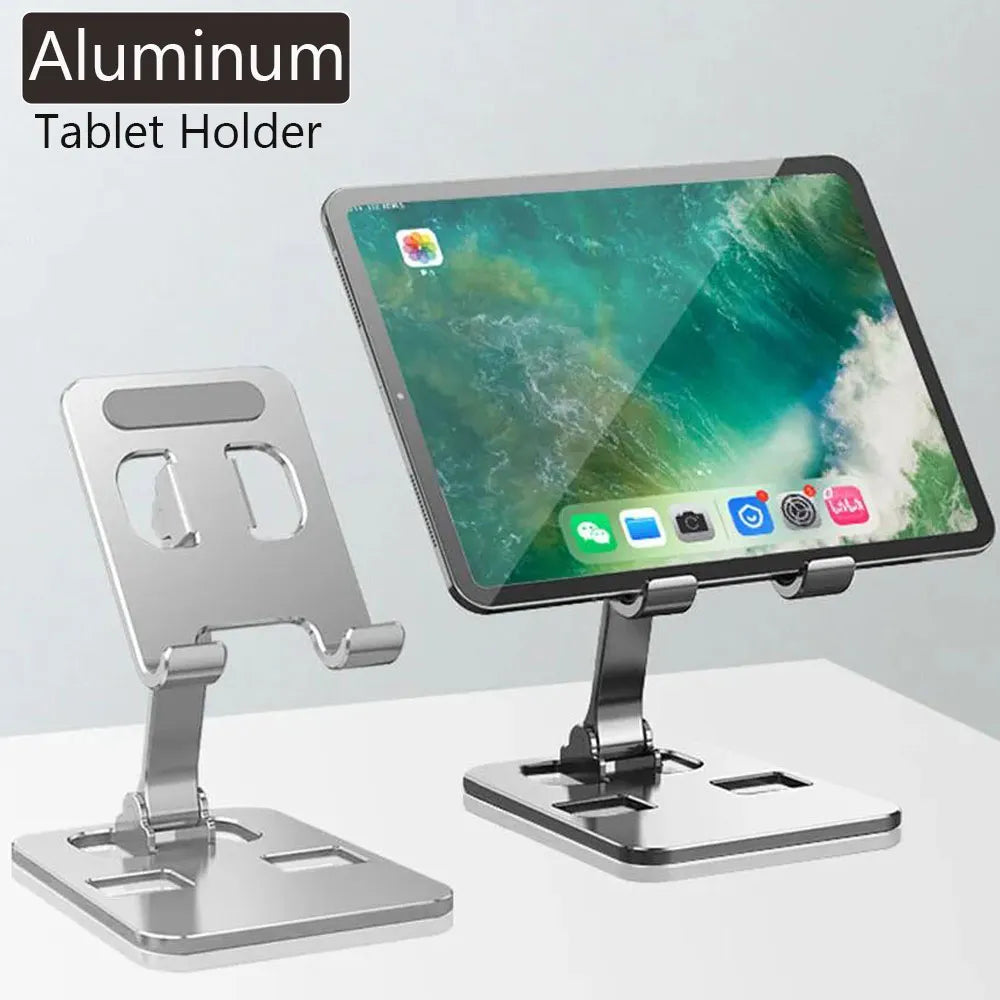 Aluminum Tablet Holder: Ergonomic Stand for iPad and Phone devices - Elevate Your Workspace with Ease  ourlum.com   