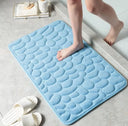 Mat Non Slip Cobblestone Embossed Bathroom Rug Memory Foam