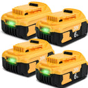 1-4 Pack For DeWalt 20V 6.0AH Lithium Battery DCB206-2 DCB205-2