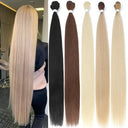 Salon Quality Synthetic Hair Extensions Silky Straight Heat Resistant