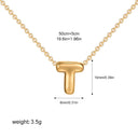 3D Bubble Initial A-Z Alphabet Mini Necklace for Women Girls Dainty Gold Plated Tiny Letter Stainless Steel Jewelry Bijoux Gift