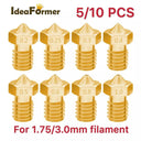 Brass Nozzle Set: Versatile Printing Options for Filament Printers  ourlum.com 5PCS 1.75mm 0.2mm 