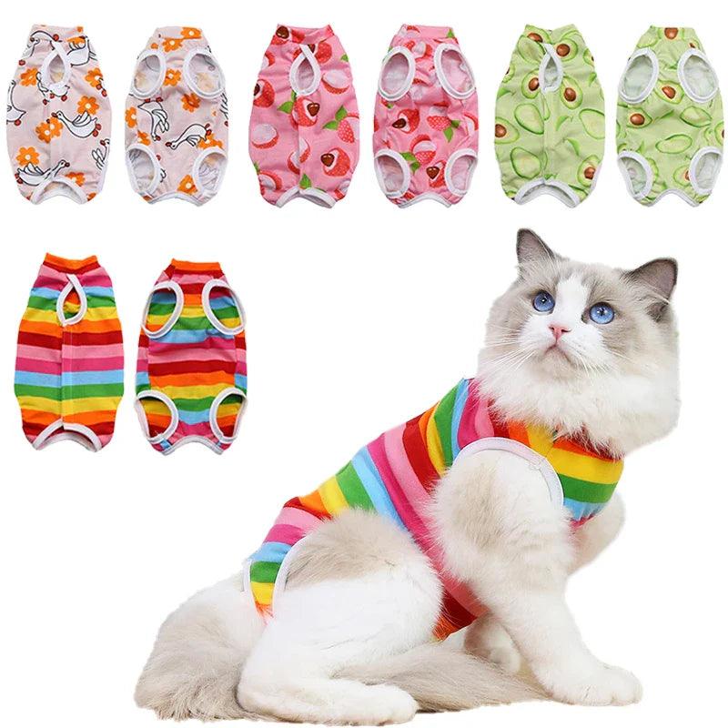 Cat Post-Surgery Recovery Jumpsuit: Anti-Lick Pet Care Clothes  ourlum.com   