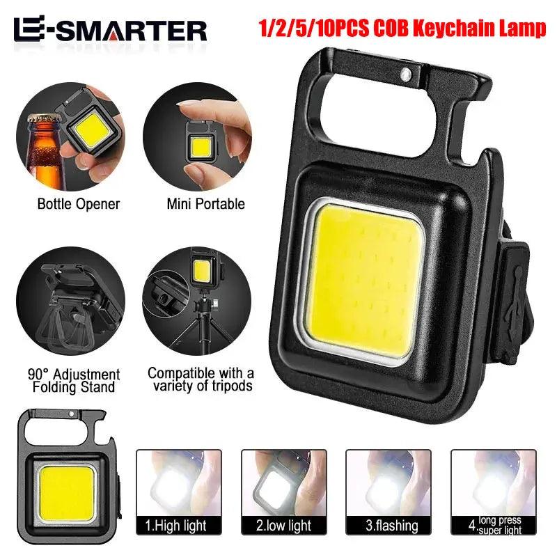 COB Flashlight Mini Portable Keychain Lamp with Multiple Lighting Modes and Magnetic Adsorption  ourlum.com   