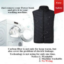 9/13Areas Heated Vest Men Women USB Heating Jacket Winter