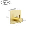 Adhesive Wall Hooks: Stylish Bathroom Coat Towel Hanger Organizer Shelf  ourlum.com Gold-1pcs 4.5X4.5cm 