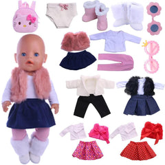 Reborn Doll Fashion Set: Trendy Clothes for 16-18" Girls