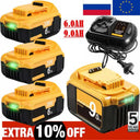 High-Capacity DeWalt 18V/20V Li-Ion Cordless Slide Battery