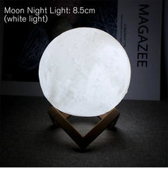 LED Night Light 3D Print Moon Lamp With Stand and Battery Color Change Bedroom Decor Moon Light for Kids Gifts lampara de Luna