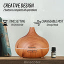 500ml Wood Grain Aromatherapy Diffuser with Remote Control  ourlum.com   