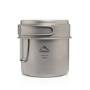 Ultralight Titanium Camping Pot 1100ML with Folding Handles