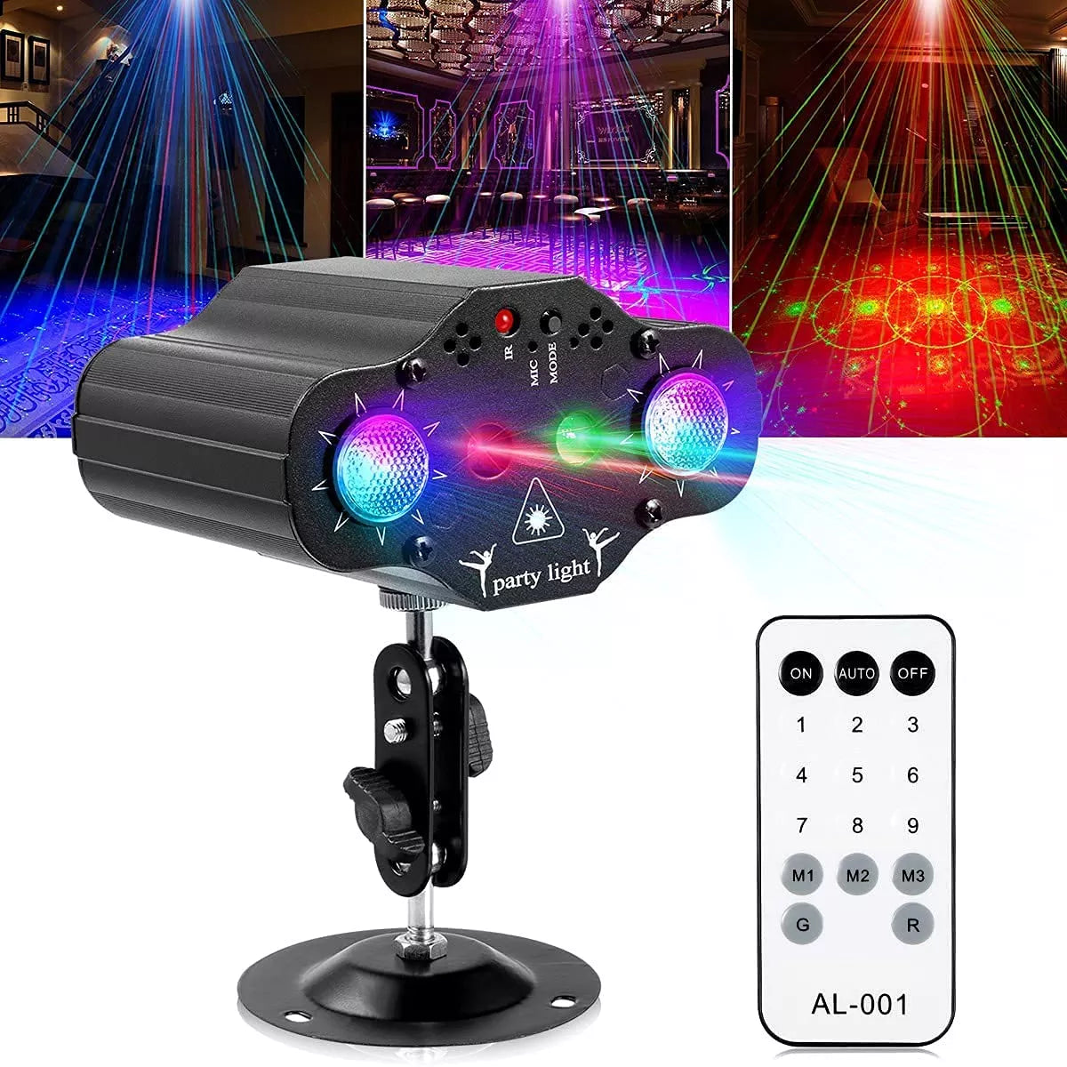 Voice-Activated DJ Laser Projector with 72 Patterns for Unforgettable Parties