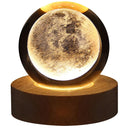 Gift Festival USB LED night light, Galaxy Crystal Ball lamp, 3D planet moon lamp, home decoration  ourlum.com Moon-A  