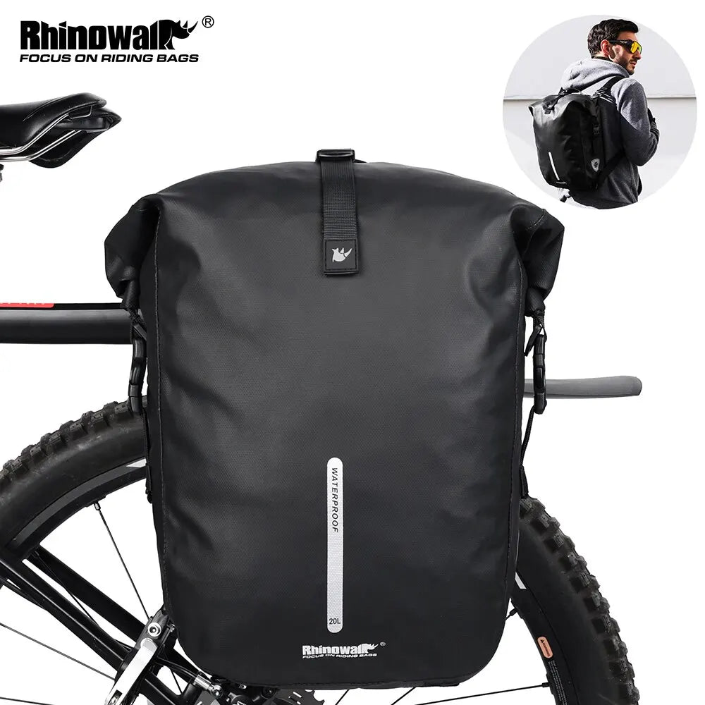 Rhinowalk 20L Waterproof Bike Pannier Bag for Cycling