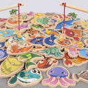 Wooden Magnetic Fishing Game: Educational Parent-Child Toy for Marine Life Exploration  ourlum.com   