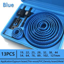 Woodworking Hole Saw Set Drill Bit Kit: Precision Tool for Various Boards & Metal  ourlum.com Blue 13PCS 19-127mm  