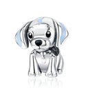 Sterling Silver Dog Charm Bead for Pandora Bracelet Jewelry