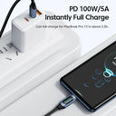 Toocki 100W PD Fast Charging Type C to Type C Cable with Display for  POCO F3 Realme Macbook iPad  ourlum.com   