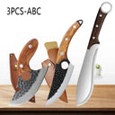 WXCOO Hand Forged High Carbon Boning Cleaver Knife Set