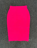 Rayon Bandage Pencil Skirt Elegant Celebrity Party Wear