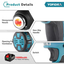 YOFIDRA 2000W Electric Heat Gun Cordless Handheld Tool