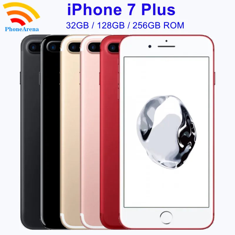 Original iPhone 7 Plus 32GB 128GB 256GB ROM 3GB RAM 5.5" Retina IPS LCD With Fingerprint NFC Unlocked 4G Mobile Phone  ourlum.com   