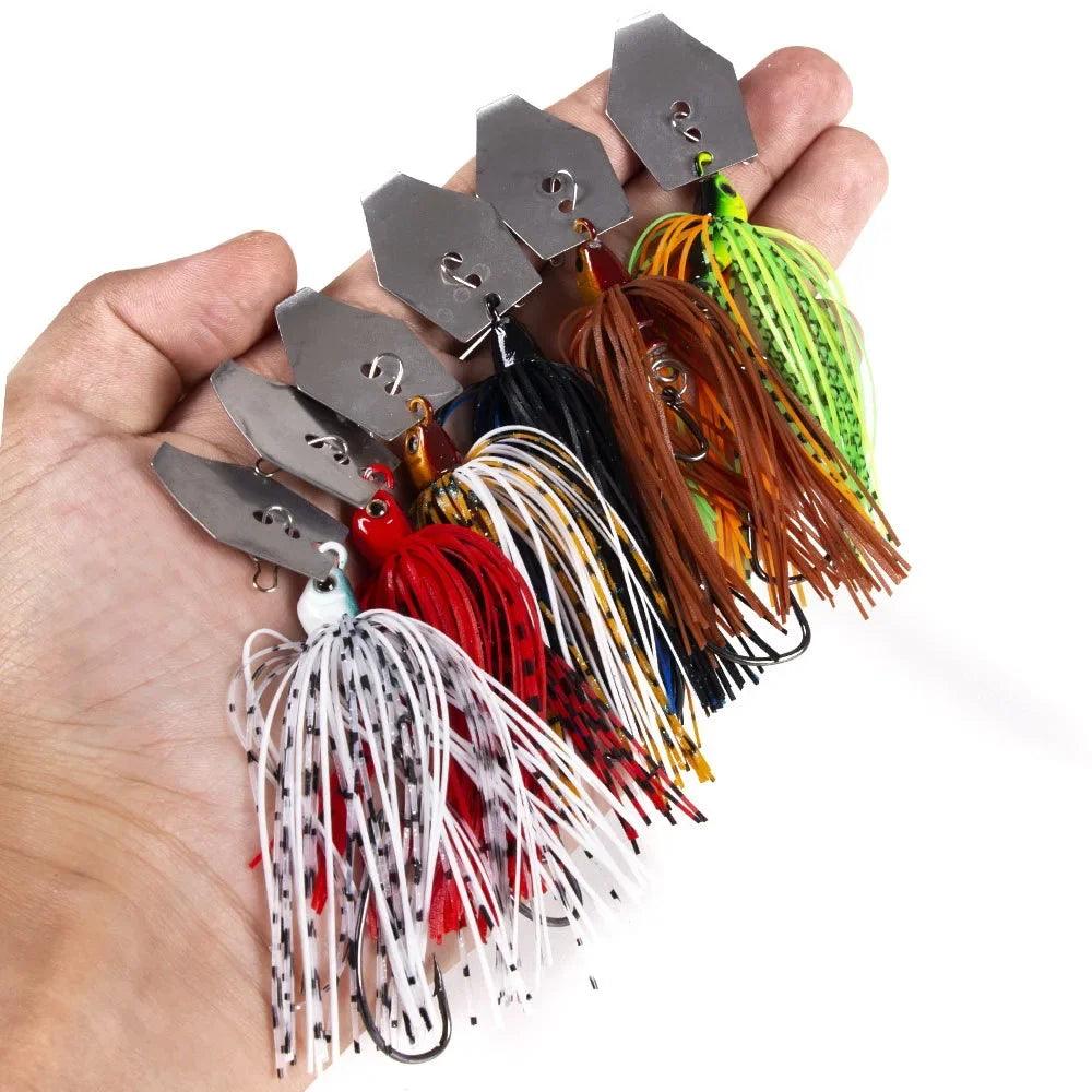 Ultimate Pike Fishing Lure Set: Premium 100mm Blade Metal Bait with Rubber Skirt and Wobbler Buzzbait Jigging Spinner Spoon  ourlum.com   