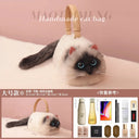 JIAERDI Lolita Plush Cute Cat Bag Women Harajuku Fur Bag