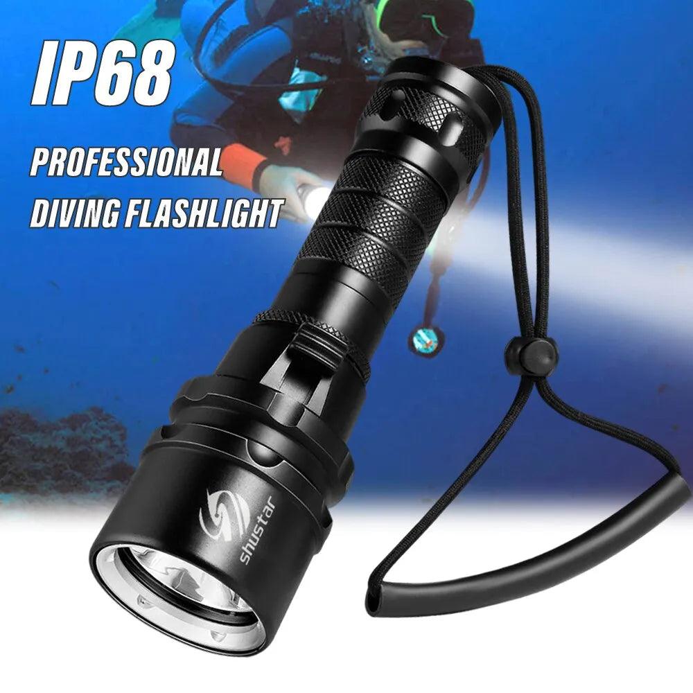 Professional Diving Flashlight: Waterproof Light for Outdoor Adventures  ourlum.com   