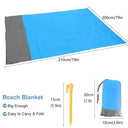 Sandproof Waterproof Beach Blanket 200x210cm Picnic Mat