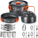 Lightweight Aluminum Camping Cookware Set for Outdoor Use